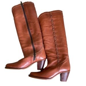 Vintage Leather Heeled Boots